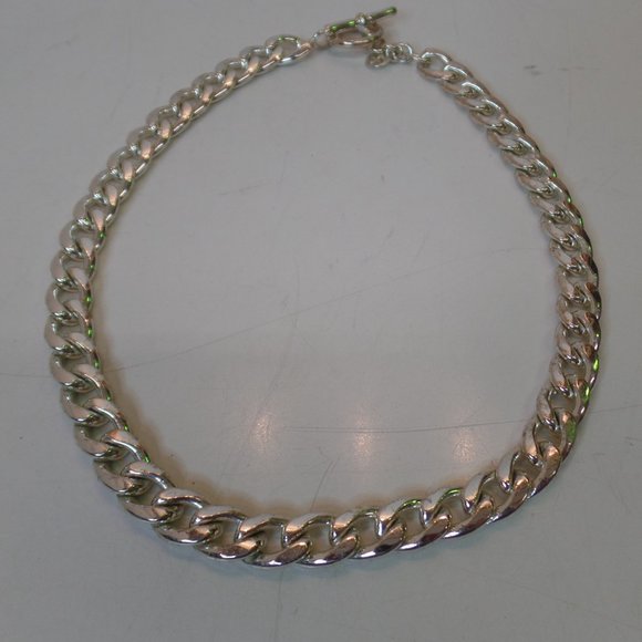 Mia Fiore Made in Italy Daydema Bronze Italy Silver Thick Chain Toggle Closure - Picture 5 of 11
